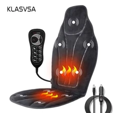 Heating Neck MassageChair For Back Seat Car Home Office Massager Vibrate Cushion