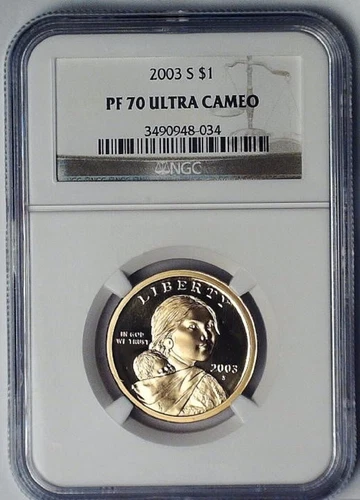 2003-S Sacagawea Dollar NGC PF70 Ultra Cameo Proof $1 Coin