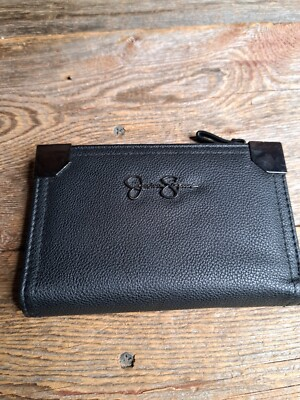 #ad Jessica Simpson Faux Leather Zip Clutch Wallet Black $9.95