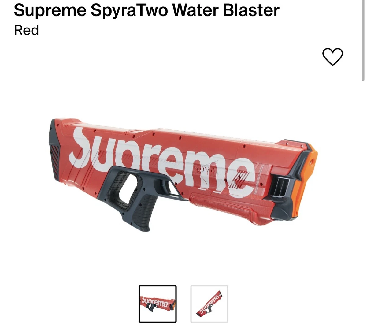 Supreme×SpyraTwo water blaster RED