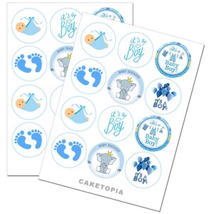 Details About Its A Boy Baby Shower Cupcake Toppers Many Sizes Available