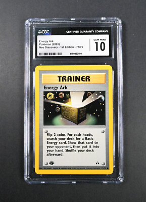 Gem Mint 10 CGC Energy Ark 1st Edition 75/75 Neo Discovery English Pokemon
