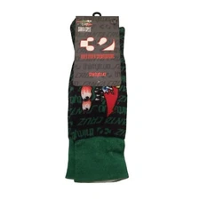 thirtytwo SANTA CRUZ Men's S/M  5-8 Snowboard Socks Monster on Skateboard Green
