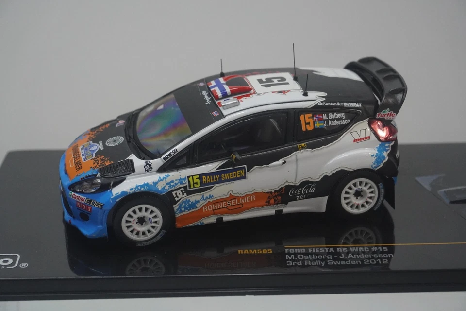 Ford Fiesta RS WRC #15 3rd Rally Suecia 2012 Ostberg B21 1:43 IXO RAM505 SIN USAR, EN CAJA Foto 3 de 4