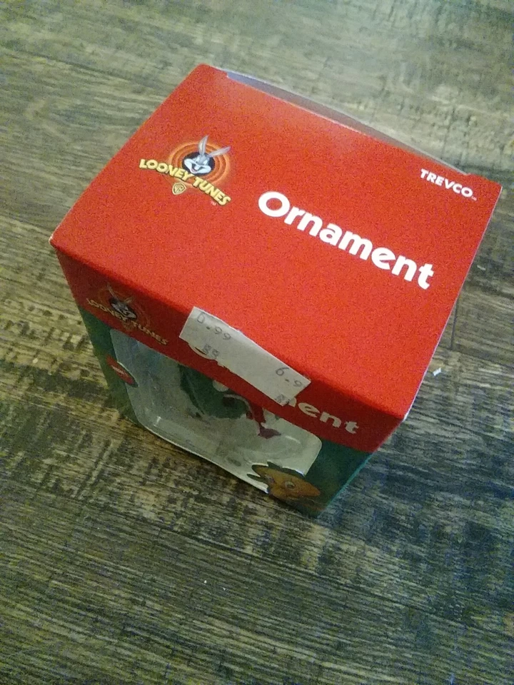 Enfeite de Natal 2001 Trevco Looney Tunes Patolino Pato Bola de Ouro - Imagem 3 de 4