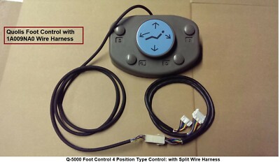 Belmont Q5000 Quolis Chair FOOT CONTROL Kit w/ split wire harness (2 Position) 
