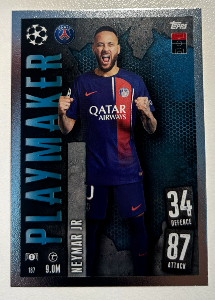187 Neymar Jr Paris Saint-German Match Attax 23/24 Topps | eBay