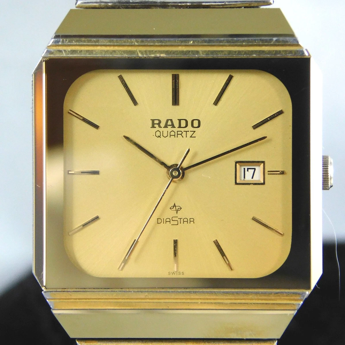 RADO DIASTAR 129.9511.3 MEN'S GOLD VINTAGE WATCH SWISS MADE QUARTZ