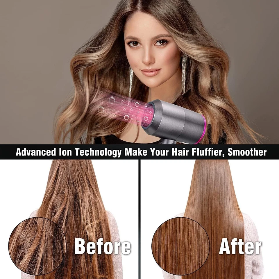 Hair Dryer 2000W Fast Drying Ionic Hairdryer with Diffuser Hairdryer with 2 S... - image 2 of 4