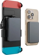 Antank 2 in 1 Magnetic Power Bank for Switch & iPhone 16, 10000mAh Dark Gray 