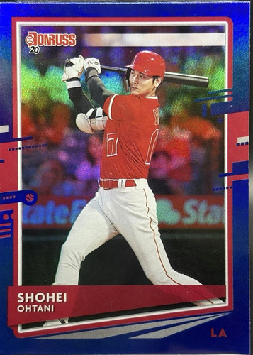 2020 Panini Donruss Holo Blue Base Shohei Ohtani Los Angeles Angels #94