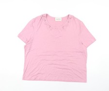 Damen-T-Shirt Eastex rosa Viskosemischung UK Gr&ouml;&szlig;e 20