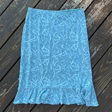 Merona Light Blue Leaf Print Tube Dress / Skirt | Polyester Spandex Blend
