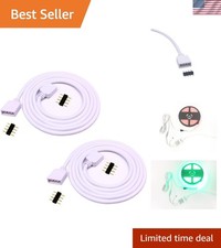 2pcs 1m RGB LED Extension Cable - Perfect for Home Lighting Setup
