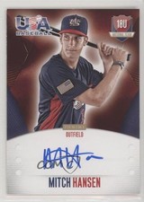 2014 USA Baseball Box Set 18U National Team Signatures Mitchell Hansen Auto 11b4