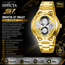 Invicta S1 Rally Men s Watch 44mm Gold 79012 BRAND NEW