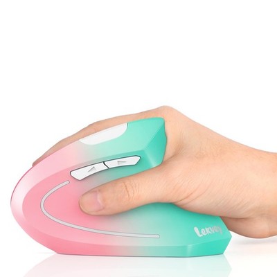 Ergonomic Mouse Vertical Wireless Rechargeable 2.4G Optical Pink Green