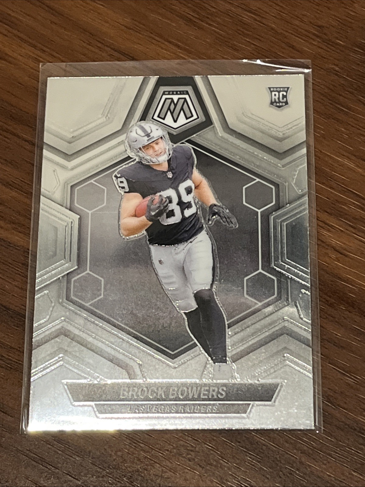 2024 Panini Mosaic Brock Bowers RC #313 Base Card Las Vegas Raiders
