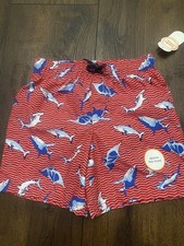NEW Boys Red And Blue Shark Swim Shorts Size 8 By Wonder Nation 3