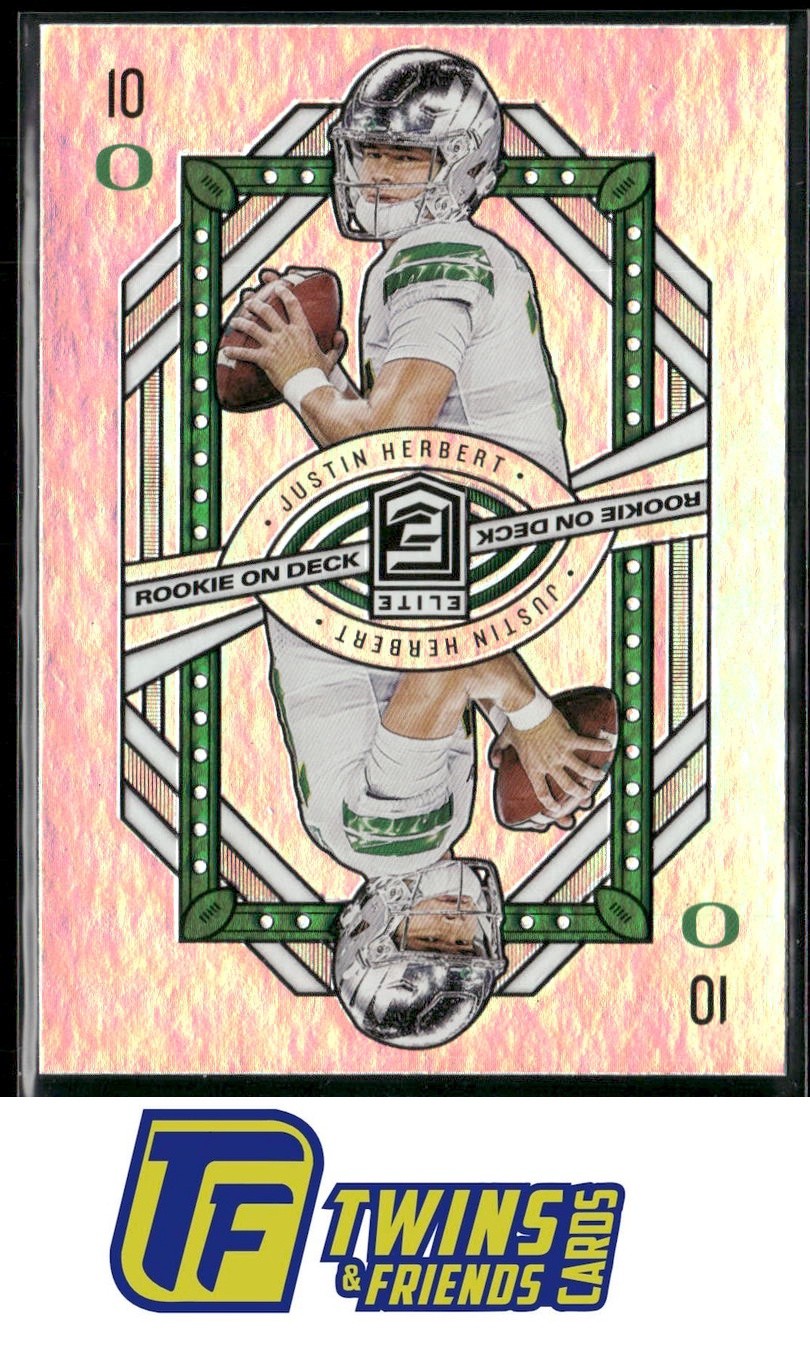 2020 Donruss Elite #19 Justin Herbert Rookie on Deck