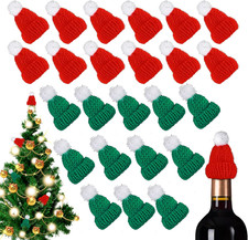 24pcs Mini Weihnachtsmannmütze Puppen Hut DIY Basteln Kunsthandwerk