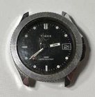 Vintage Timex Diver Style Date Watch Mechanical Rotating Bezel 38mm PARTS/REPAIR