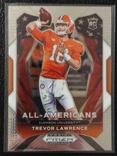 2021 Panini Prizm Draft Picks All-American Trevor Lawrence RC Rookie Card #181. rookie card picture