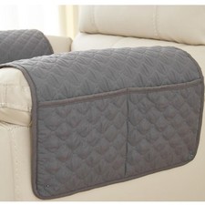 2PCS Removable Arm Sofa Couch Chair Protector Armchair Cover Armrest with Pocket