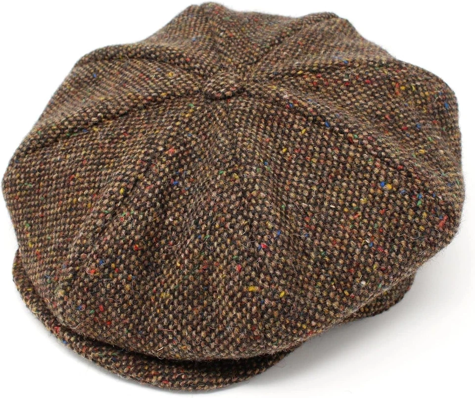 Boné tradicional irlandês de tweed oito peças. Boné Newsboy unissex. Coroa de botão e T... - Imagem 2 de 4