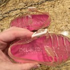 Del Sol Girls Pink Glitter Color Changing Jelly Buckle Sandals Size — photo 4