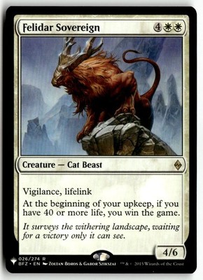 Felidar Sovereign Lightly Played 26 The List Reprints Magic: The Gathering