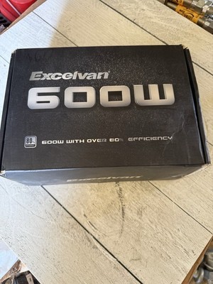 Excelvan 600W Modular ATX Power Supply PSU 80+ Efficiency New Open Box