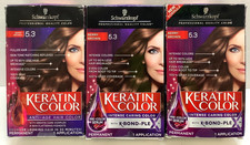 Schwarzkopf Keratin Color Permanent Hair Color Cream, 5.3 Berry Brown, 3pk