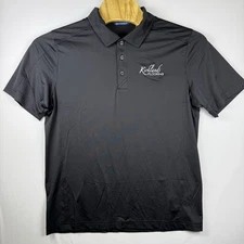 Cutter & Buck Prospect Eco Textured Stretch Mens Polo Black Large  *LOGO* New