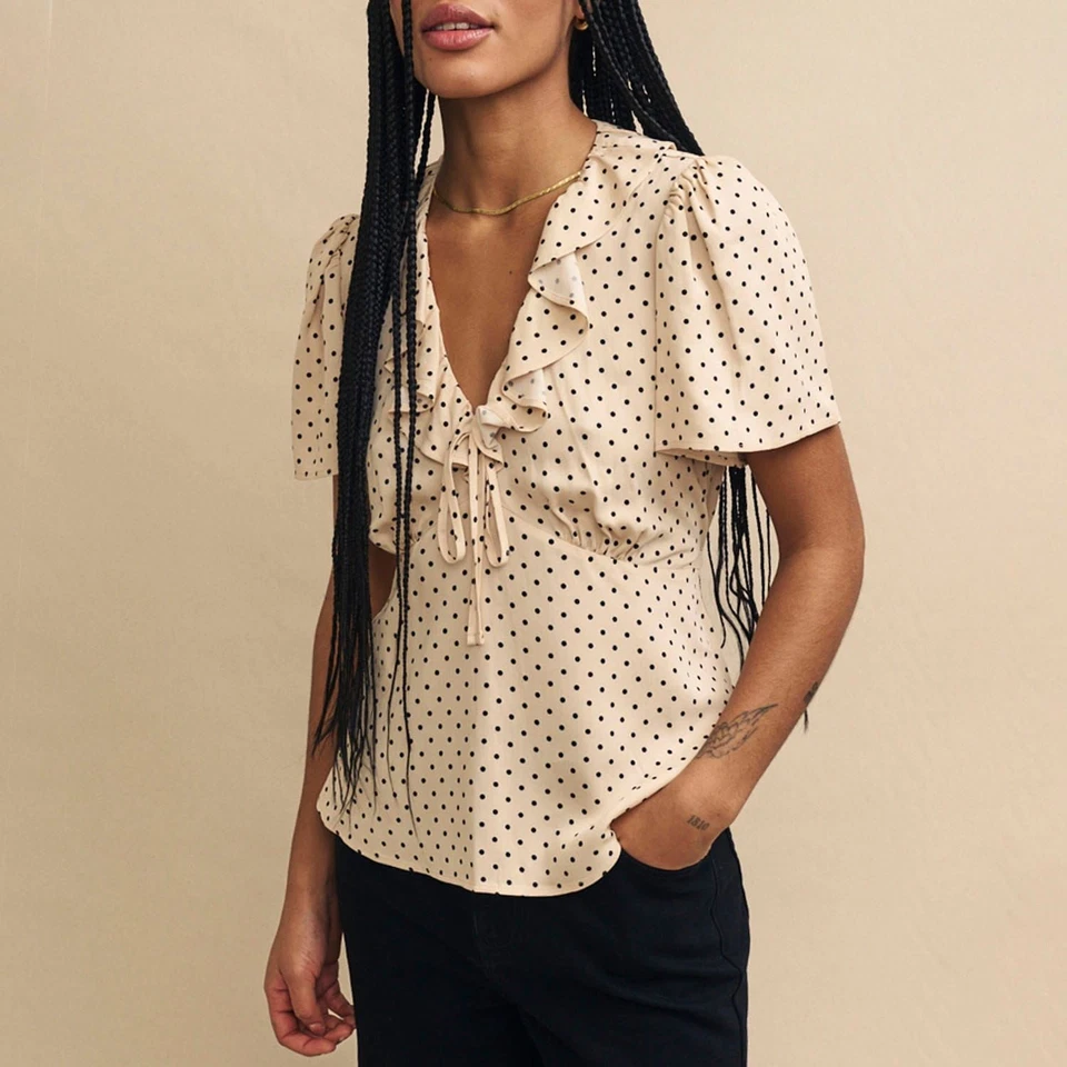 Women's Nobodys Child Joely Blouse in Cream