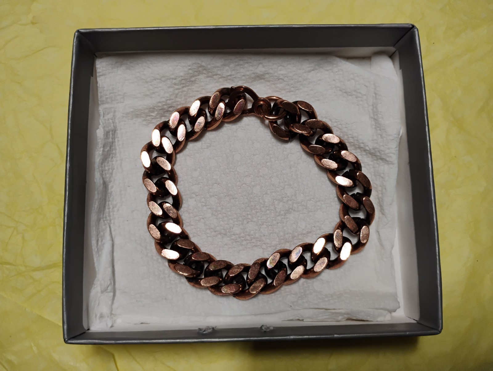 Solid Thick Chunky Cuban Link Bracelet Arthritis - image 2