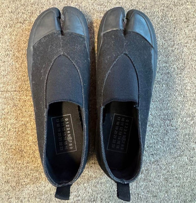 Maison Margiela Tabi Canvas Sneakers Black Women s US6.5 Original From Japan