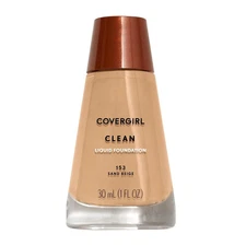 Covergirl Liquid Foundation Clean Makeup for Normal Skin 153 Sand Beige 1oz/30mL