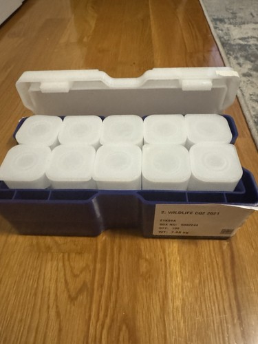 Plastic Coin Tube Storage Box w/ 10 White-Cap Coin Tubes (Blue Box)