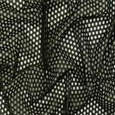 Dark Lush Black Famous Maker Mesh Stretch Yoga Activewear Knit Fabric