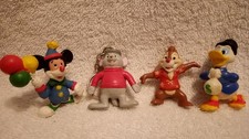 Vintage 1991 Kelloggs Disney Cartoon Lot of 8 PVC Figures and a keychain