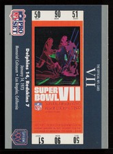 SB VII Ticket 1990-91 Pro Set Super Bowl XXV Silver Anniversary Commemorative #7