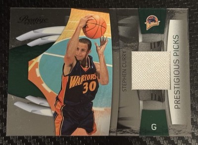 2009 Panini Prestige Stephen Curry Rookie Prestigious Picks Jersey Green 23/100 