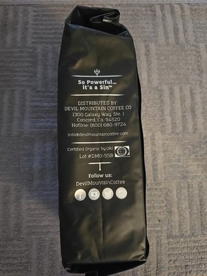 Black Label Devil Mountain Dark Roast Strong Ground Coffee 16 Oz