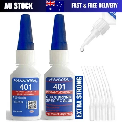 401 Super Glue Cyanoacrylate 5 Sec Fast Dry Waterproof Strong Bond 20g - image 1 of 4