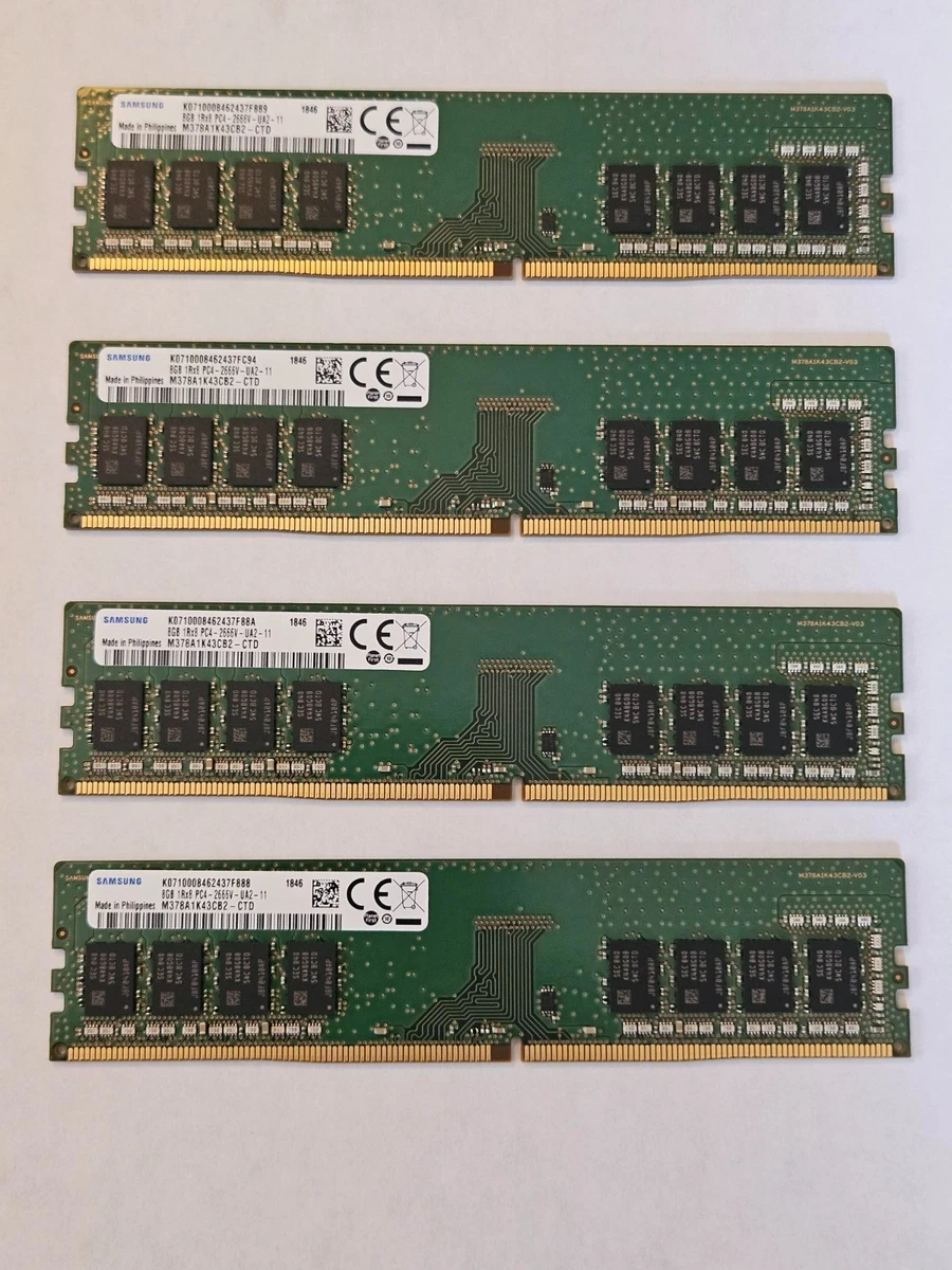 [NAKA] Samsung DDR4 8GB RAM まとめ売り　6枚 Samsung 8GB Computer DDR4 SDRAM for sale - eBay