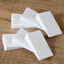 6-Pack White Shims for Leveling Furniture  Toilet - Trimmable Hard Plastic W