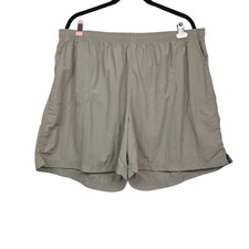 Columbia Womens Khaki Nylon Hiking Pull-On Shorts Size 2X