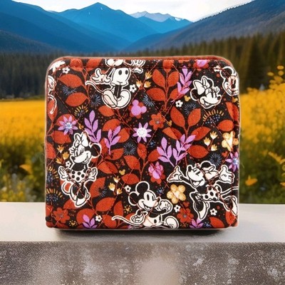Vera Bradley Disney Mickey & Minnie's Vine Floral Flirty RFID Wallet New V318