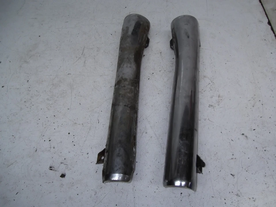 SUZUKI GS650L EXHAUST HEAT SHIELDS LEFT + RIGHT - Image 3 of 4